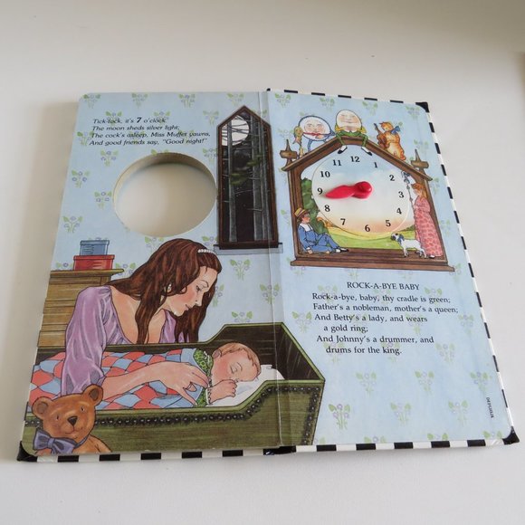 The Real Mother Goose CLOCK BOOK time telling 1984 hardcover book - Picture 10 of 11